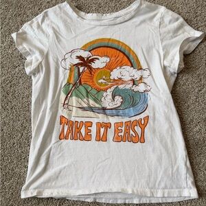 Old Navy White Crew Neck Tee